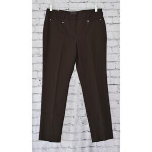 JM Collection Slimming Petite Curvy Brown Slacks Pants Size 8P NWT